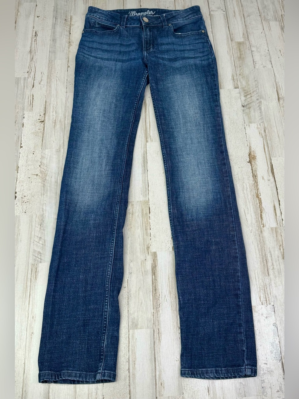 Wrangler Jeans Womens 3x36 (29x35) Blue Straight Leg Cut Western Cowgirl